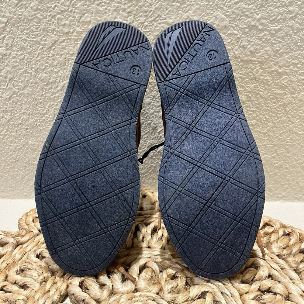 NWT Nautica Faux Suede Brown Oxford Lace Up Boys 13 Classic Formal Party‎ Shoes